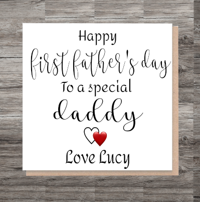 Happy First Father's Day Card, Card for Dad, Father's Day Card